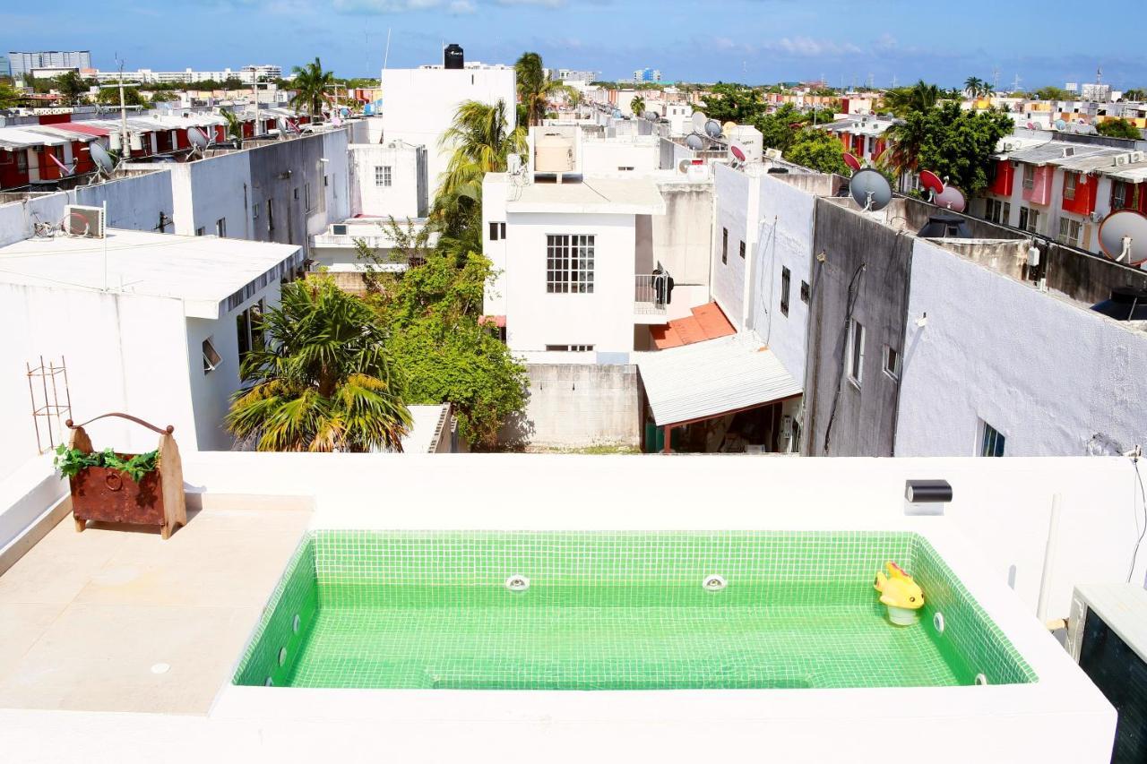 Habitacion Privada, Jacuzzi Rooftop, Ac, Gran Wifi Cancún Zewnętrze zdjęcie